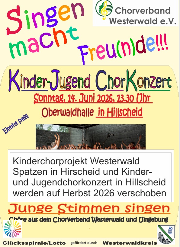 Kinderchorprojekte auf Herbst verschoben